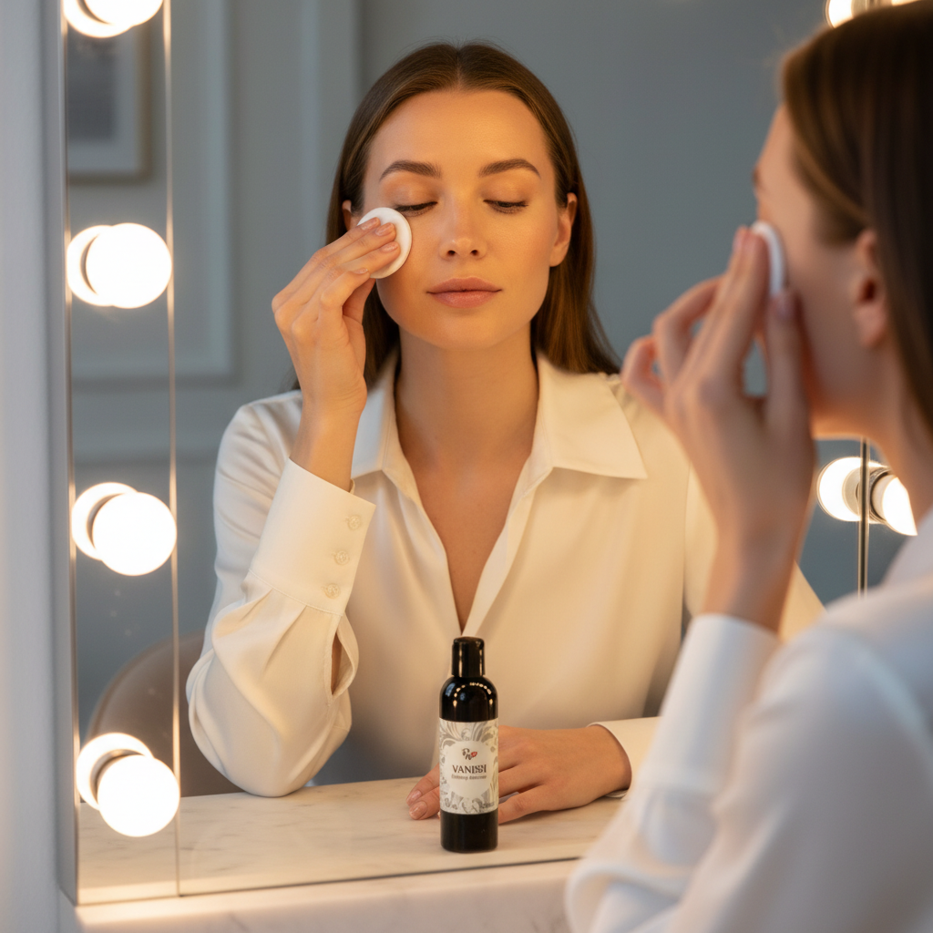 VANISH Oil-Free Eye Makeup Remover — Lifestyle Shot | Pretty Woman Cosmetics