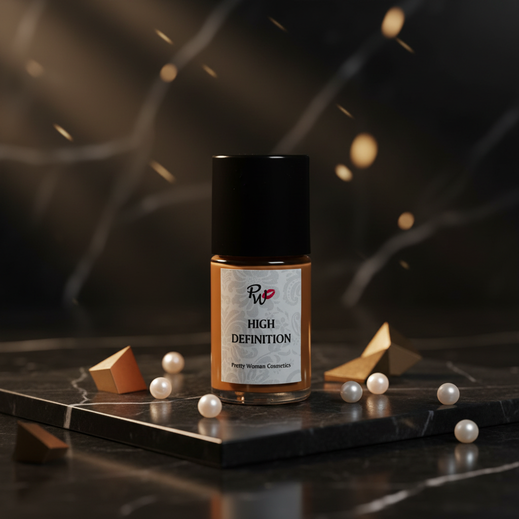 Ebony HD Foundation for Deep Skin Tones — Hero Shot | Pretty Woman Cosmetics