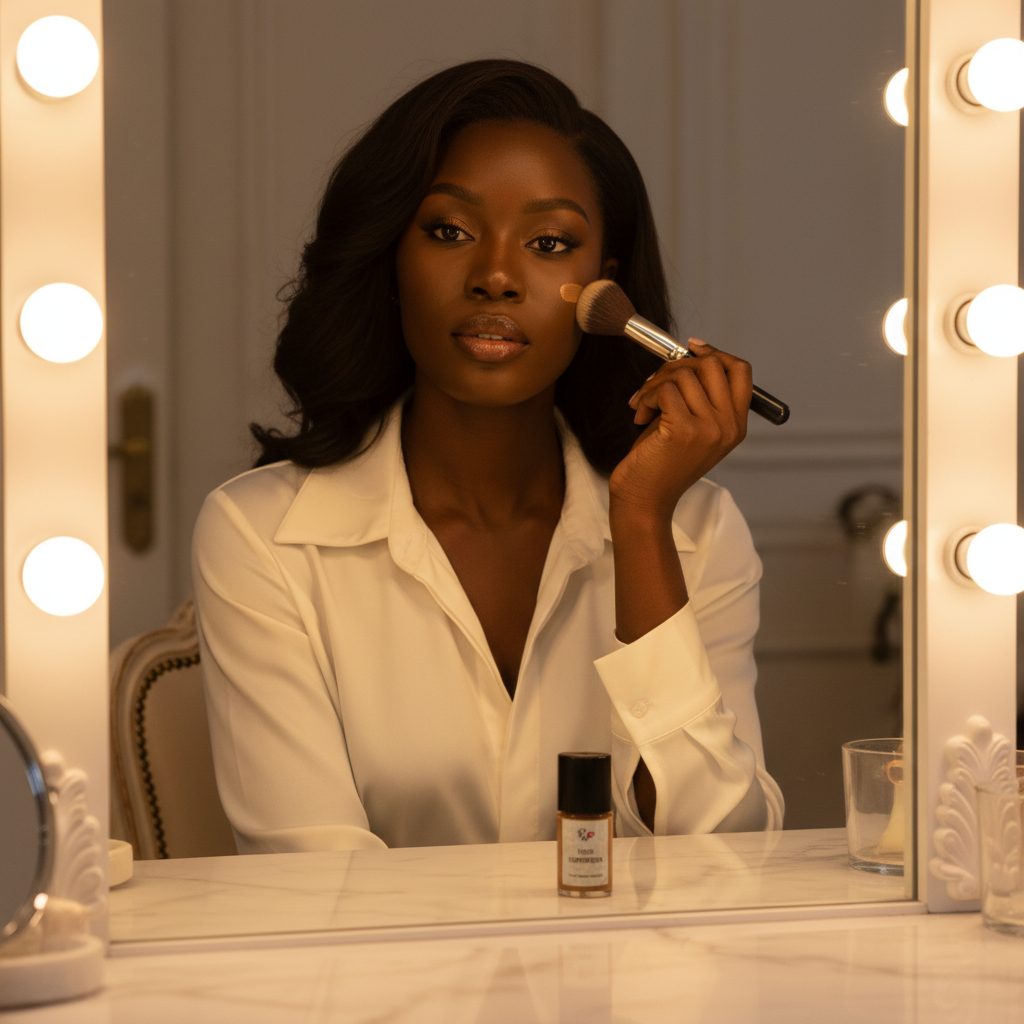 Ebony HD Foundation for Deep Skin Tones — Hero Shot | Pretty Woman Cosmetics