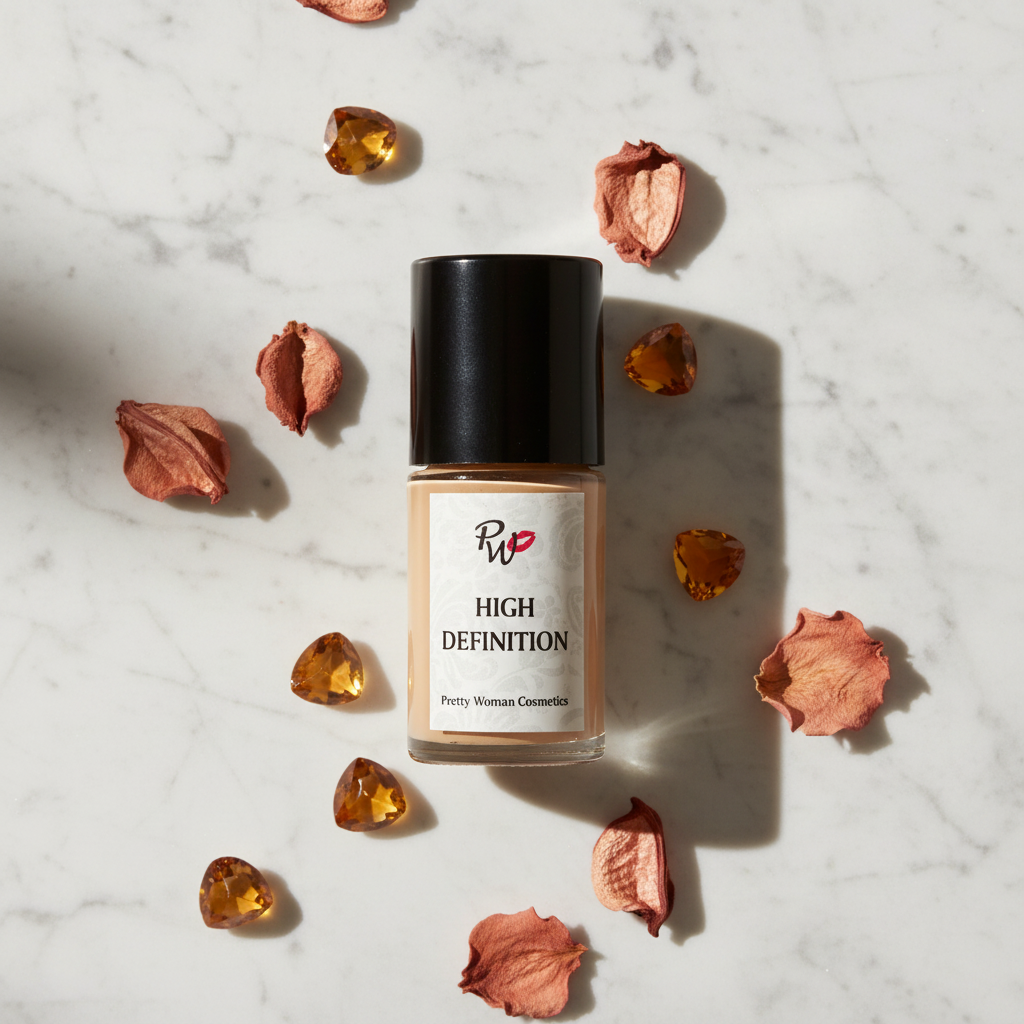 Amber HD Foundation for Light-Medium Skin Tones — Hero Shot | Pretty Woman Cosmetics