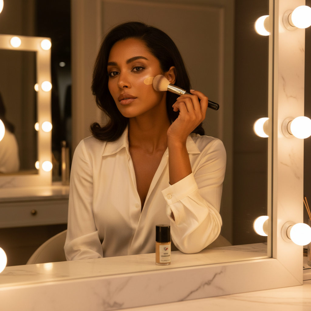 Amber HD Foundation for Light-Medium Skin Tones — Hero Shot | Pretty Woman Cosmetics