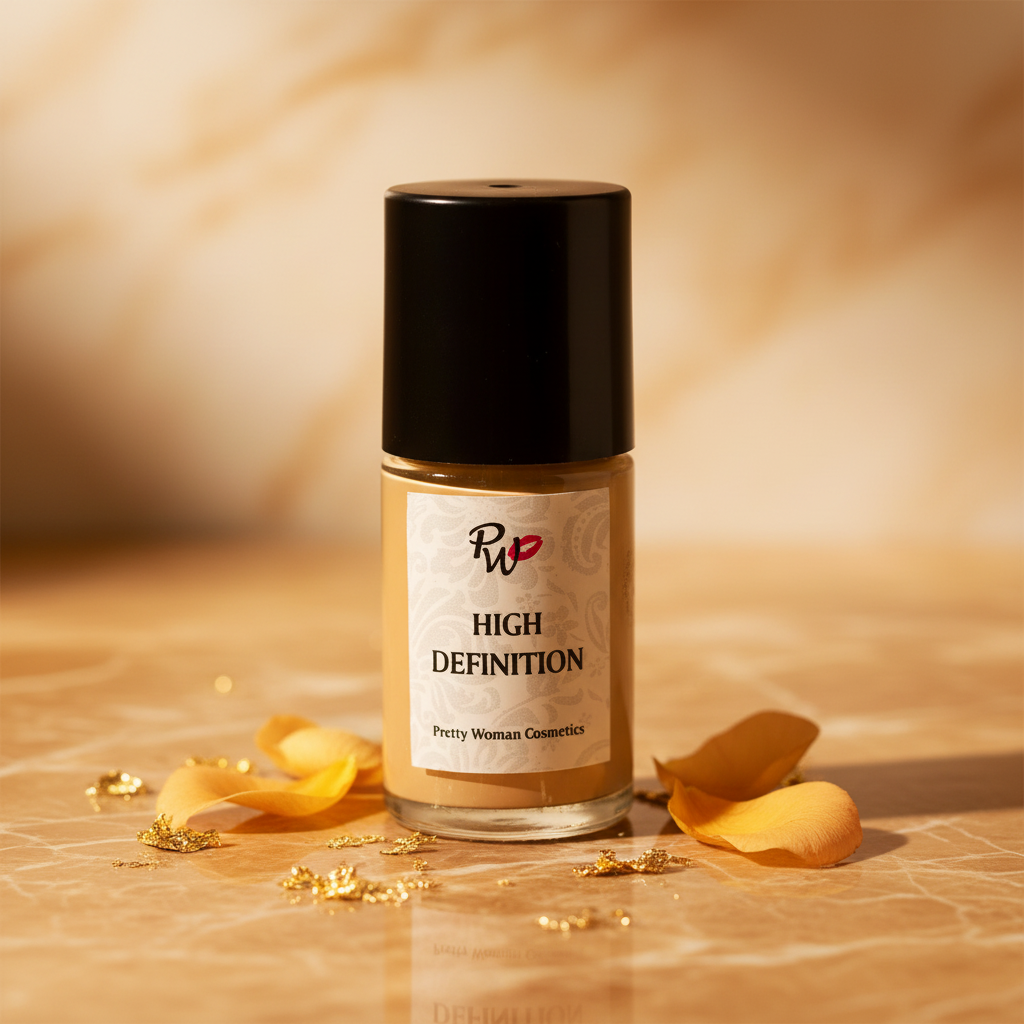 Caramel HD Foundation for Medium Skin Tones — Hero Shot | Pretty Woman Cosmetics