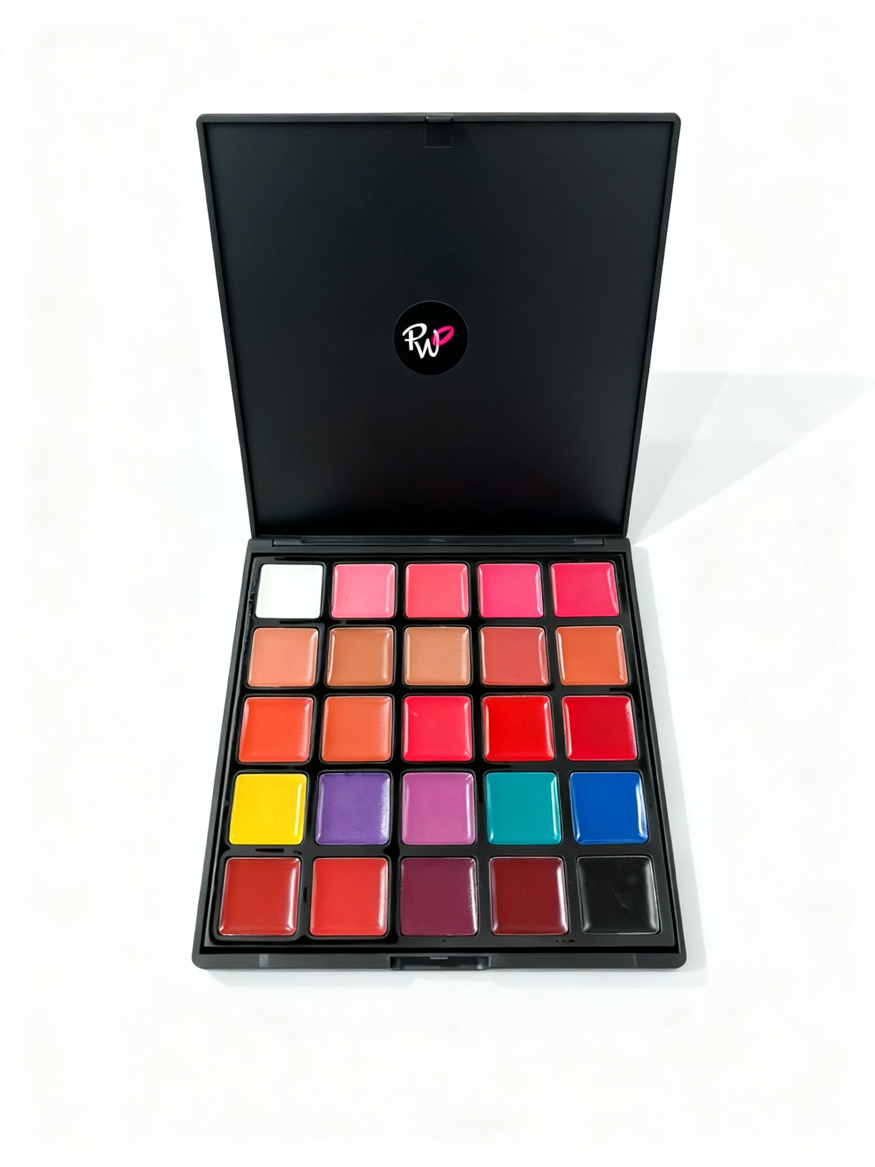 25 Lip Shade Palette — Overhead | Pretty Woman Cosmetics